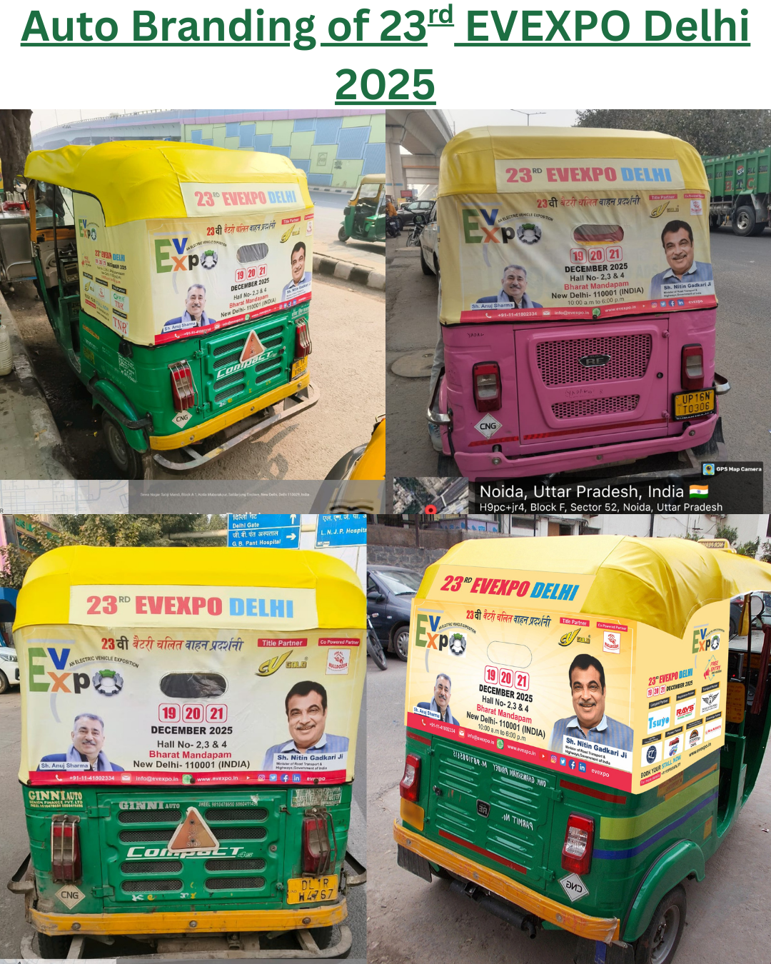 Auto Branding of 23rd EVEXPO Delhi 2025 Auto Branding for 23rd EVEXPO Delhi 2025